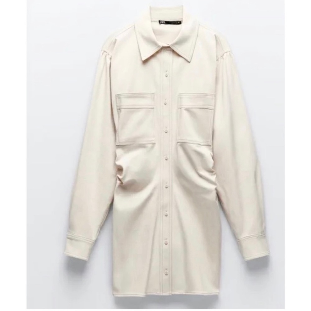 New Zara Denim Shirt Dress Mini